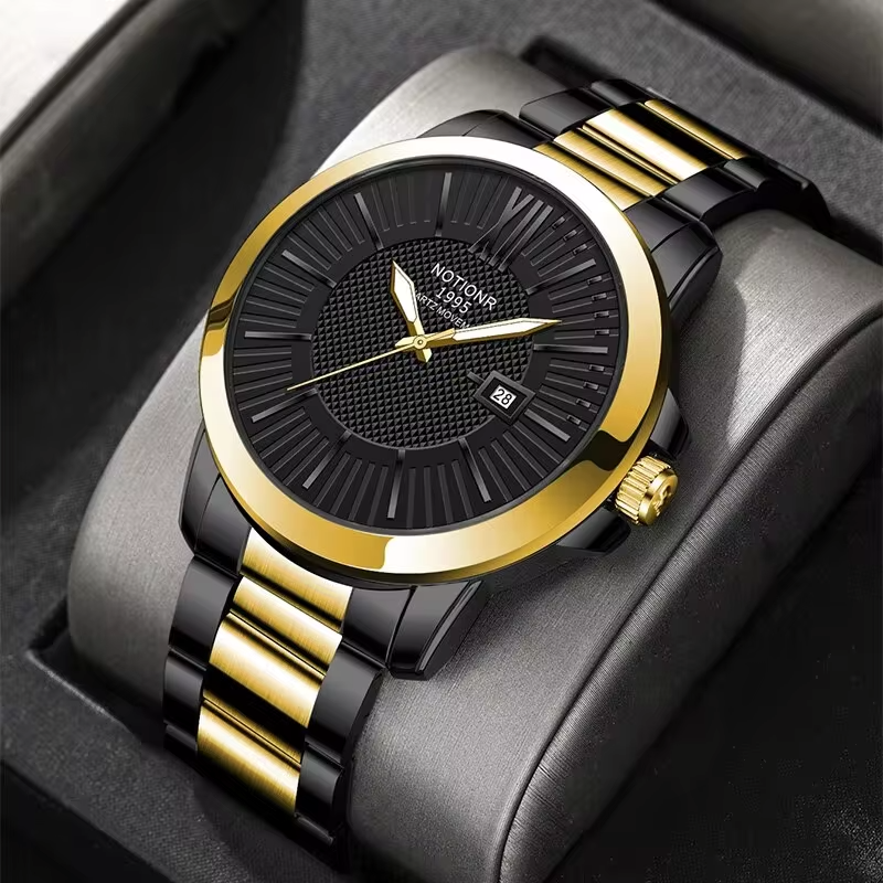 Read more about the article Fashion Mens Gold Stainless Steel Watches